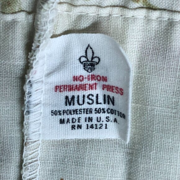 Pair Vtg Ely & Walker Muslin Pillowcases Floral Rose Raspberry Cream Cottagecore - Picture 8 of 8